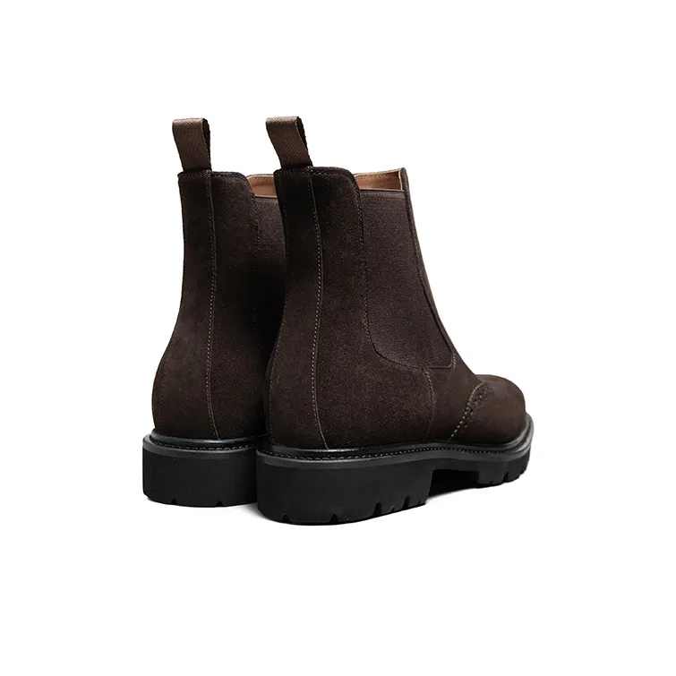 THOM WILLS Short Chelsea Boots Men's Dark Coffee-3