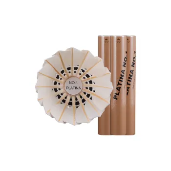 Hongjian White Gold No. 1 Duck Feather Shuttlecock 12 Pack Water Duck Feather All Round Duck Feather Match Shuttlecocks