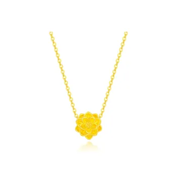 Master Kim Solid Gold Pure Gold Necklace Women's