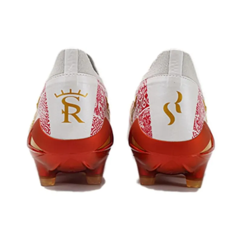 Mizuno Cushioning Anti Slip And Wear Resistant Soccer Shoes Unisex White Red-3
