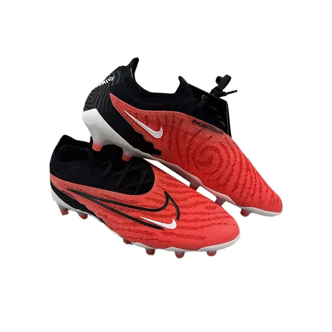 Nike Anti Slip Wear Resistant Soccer Shoes Men's Red Black-3