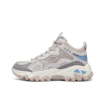 Skechers OUTDOOR Breathable Height Increasing Rebound Mid-Top Casual Shoes Women's Gray Brown