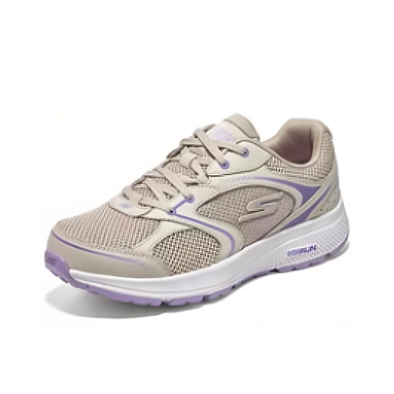 Skechers Go Run Consistent Anti Slip Wear Resistant Low Top Running Shoes Women's White Purple-2