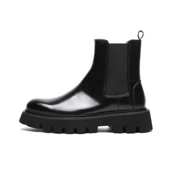 ELLE HOMME Crew Chelsea Boots 5cm Men's Black