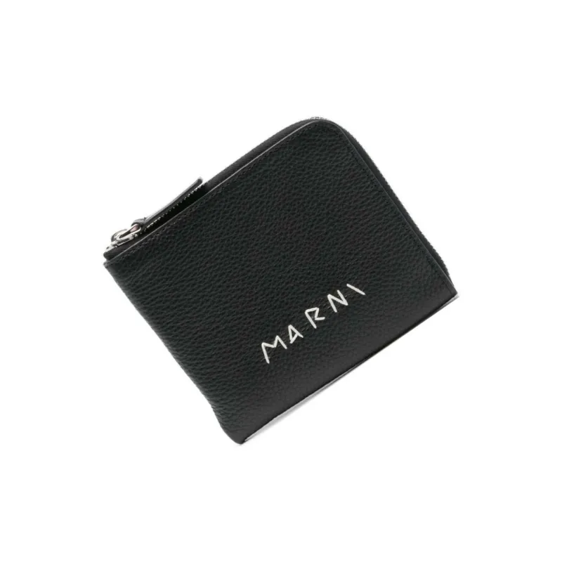 MARNI Calfskin Wallet Men's Black-1
