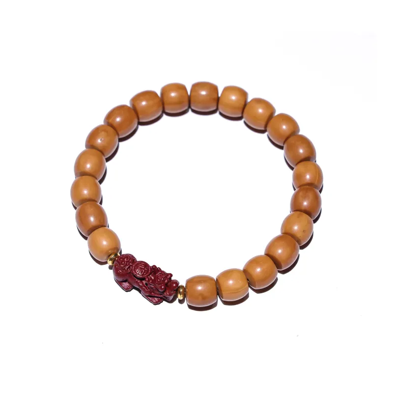 WUDE Monkey Head Walnut Wooden Bracelets Unisex-7