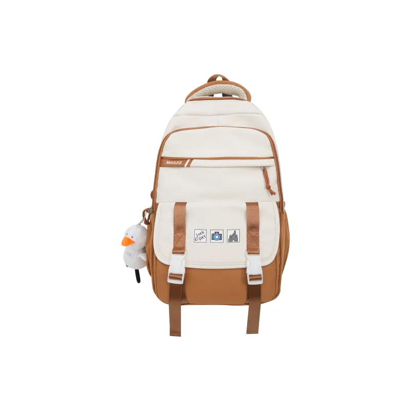 Yalu Nylon Backpack Regular Women's Khaki/Pink/Orange/Purple/Red-8