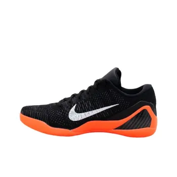 Nike Kobe Ix Elite Low ID Cushioning Wear Resistant Low Top Basketball Shoes Unisex Black Orange