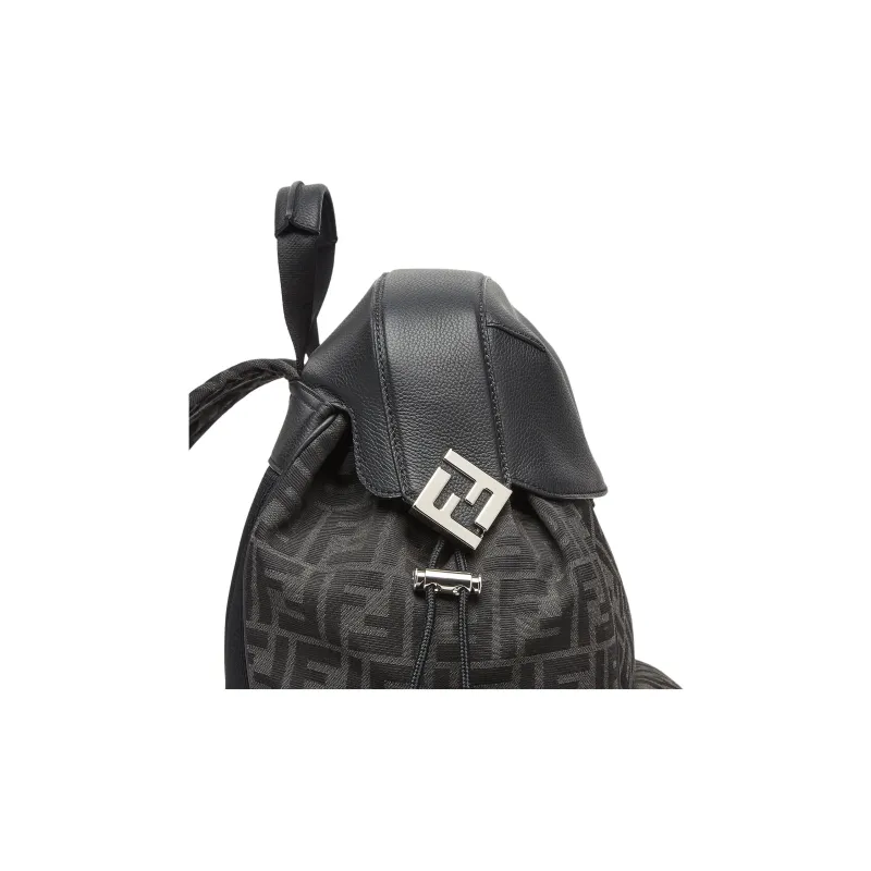 FENDI FF Jacquard Backpack Men's Black-3