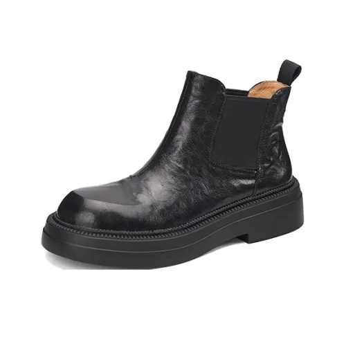 XIAOAJUE Ankle Length Chelsea Boots 4cm Women's