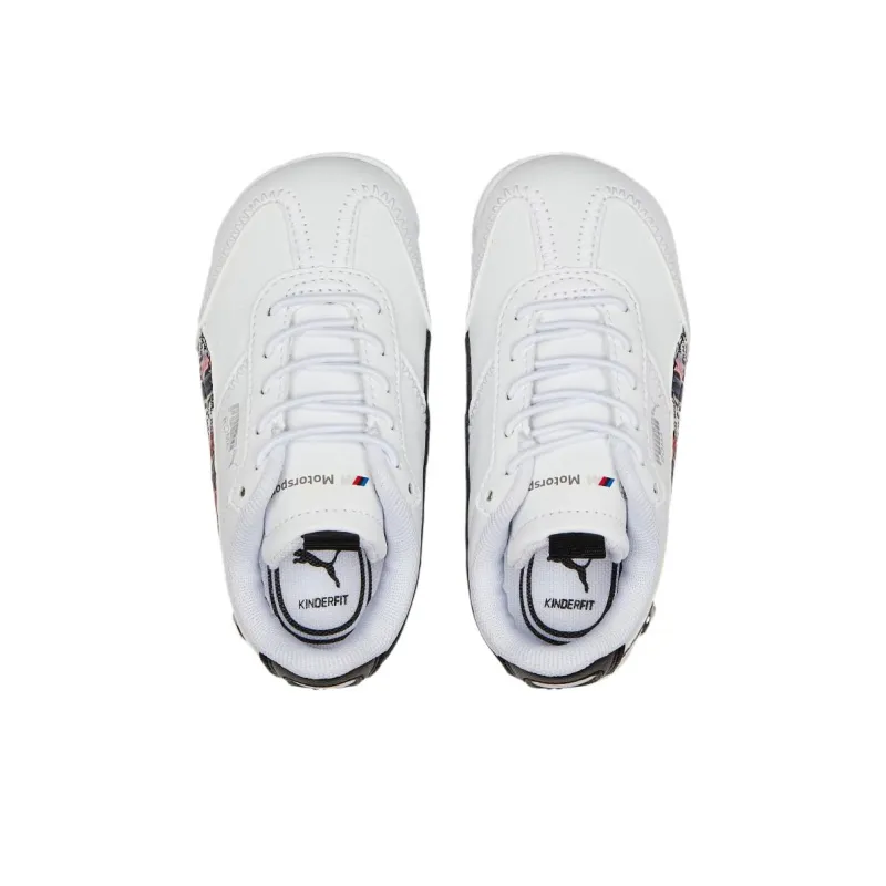PUMA BMW MMS Roma Via Anti-Slip Wear-Resistant Low-Top Casual Shoes Men's White-1