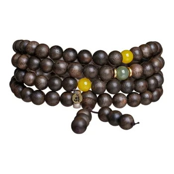 GUMUJIANG Fragrance Agarwood Beaded Bracelet Promising Future Unisex