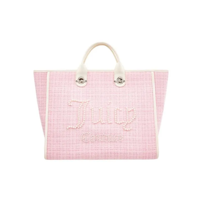 JUZI Fabric Tote Bag Shopping Bag Shoulder Bag Handbag Large Size Women's Blue/Pink-0
