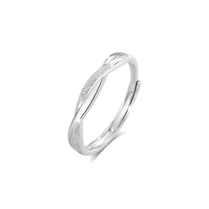 KUMET Sterling Silver Rings Unisex Bestie Same Style-5