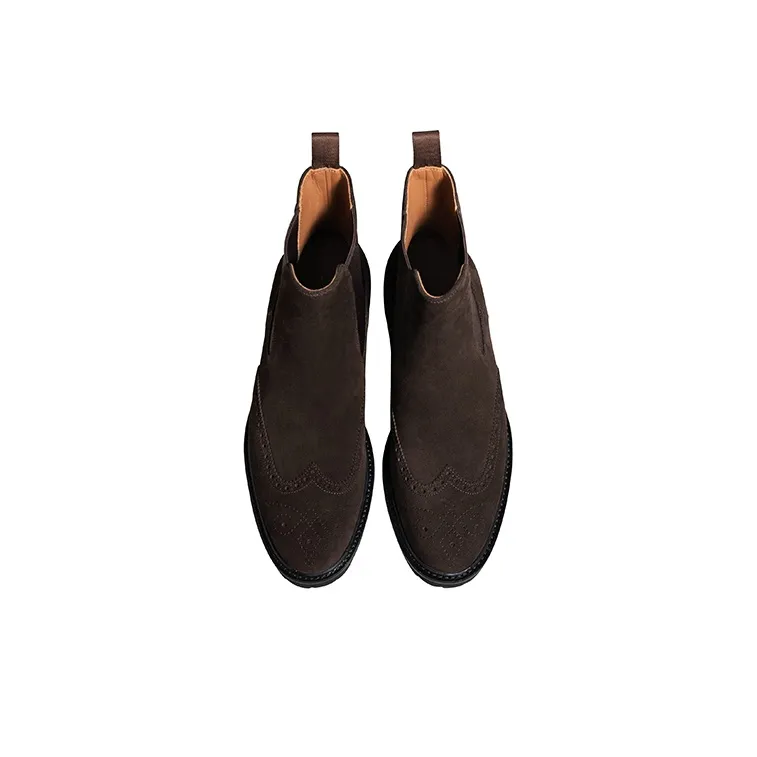 THOM WILLS Short Chelsea Boots Men's Dark Coffee-2