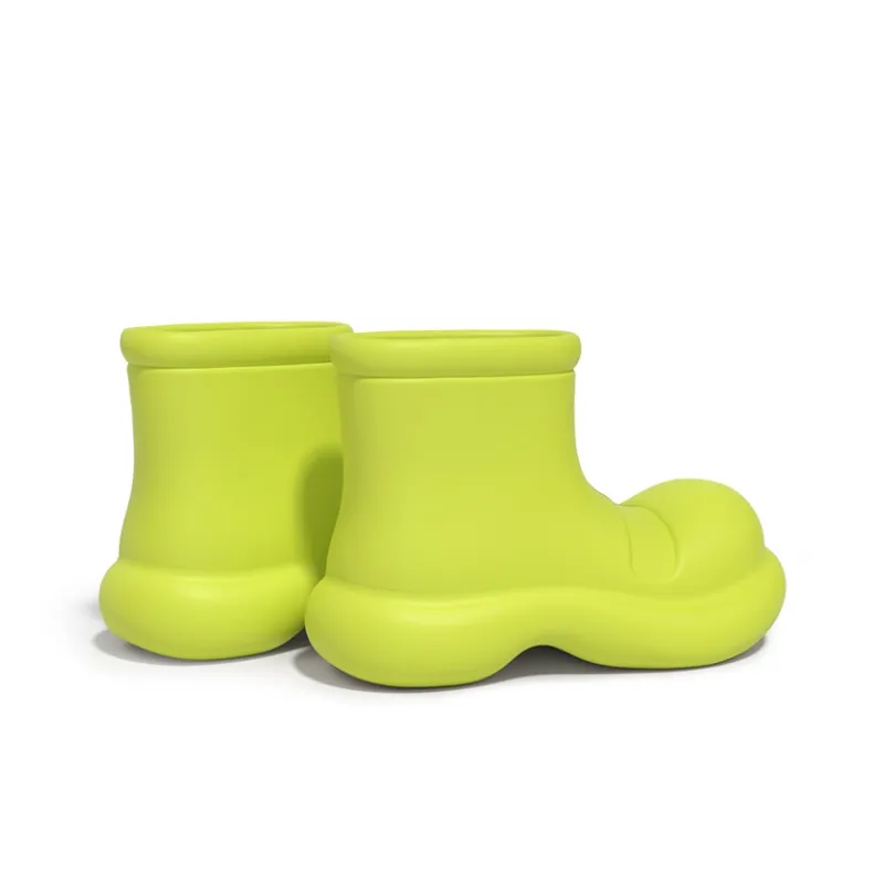 CHEDOIR Waterproof Abrasion Resistant Height Increasing Ankle Rain Boots Women's-11