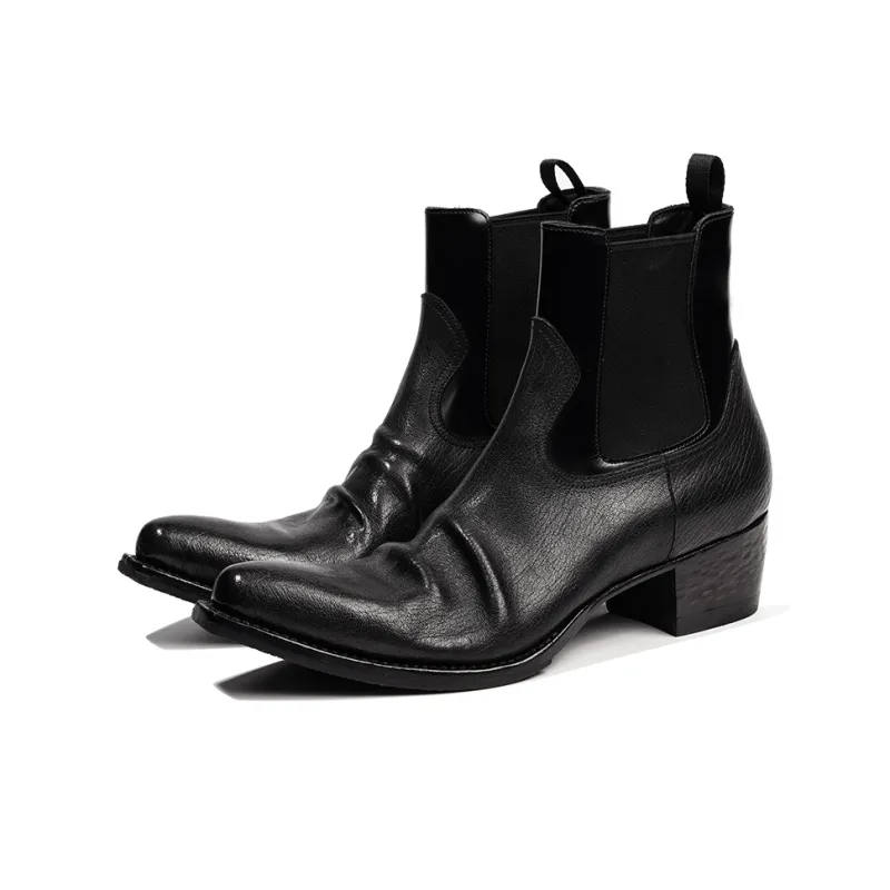 Dreambo Short Chelsea Boots 5.5cm Men's Black-3