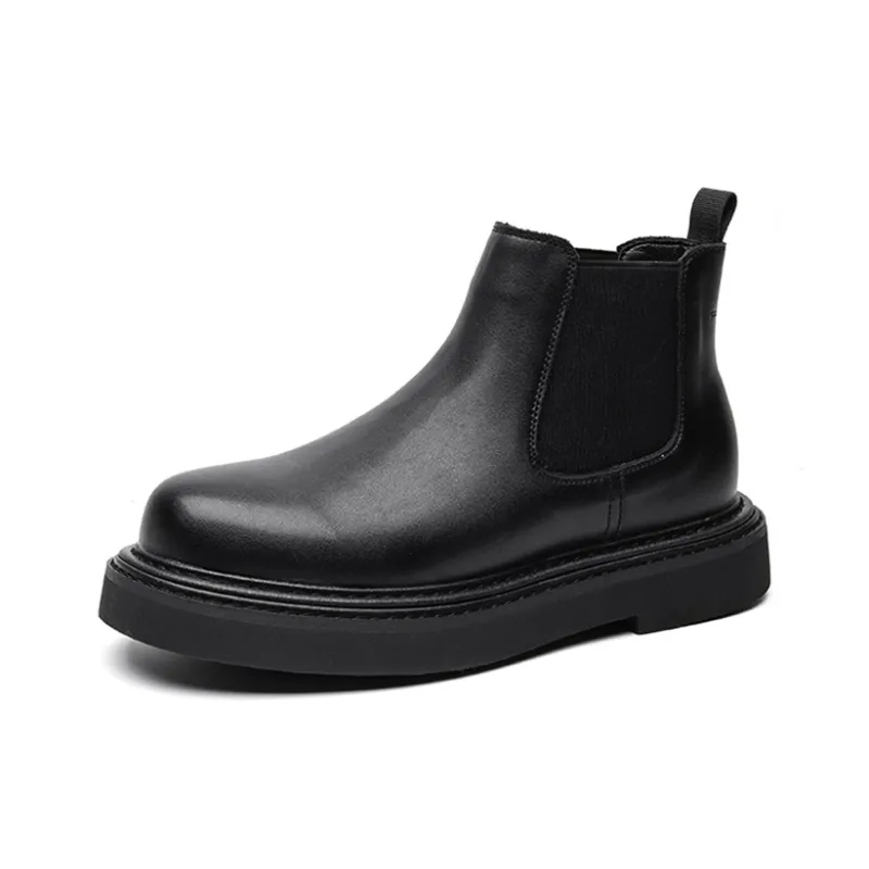 GZZ Short Chelsea Boots Men's Black-1