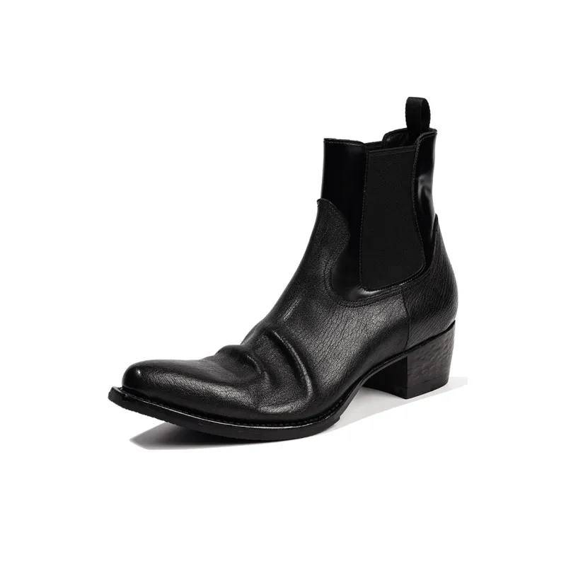 Dreambo Short Chelsea Boots 5.5cm Men's Black-1