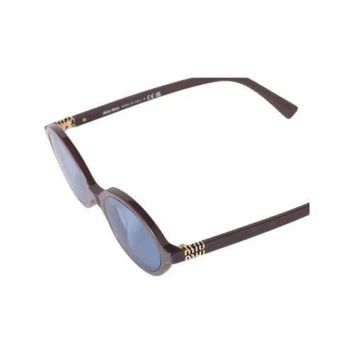 MIU MIU Logo plaque Oval Sunglasses