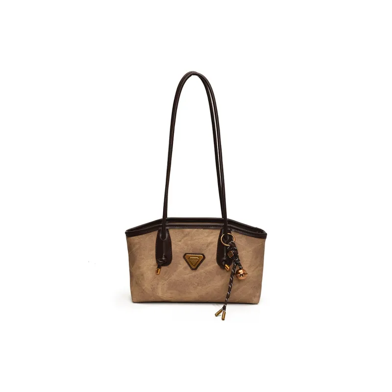 DALO PU Shoulder Bag Women's Black Coffee Brown/Khaki/Blue-8