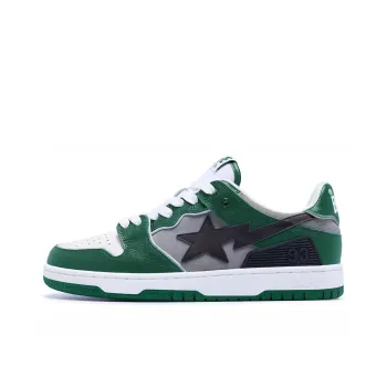 A BATHING APE SK8 STA Low Top Stylish Skateboarding Shoes Women's Green