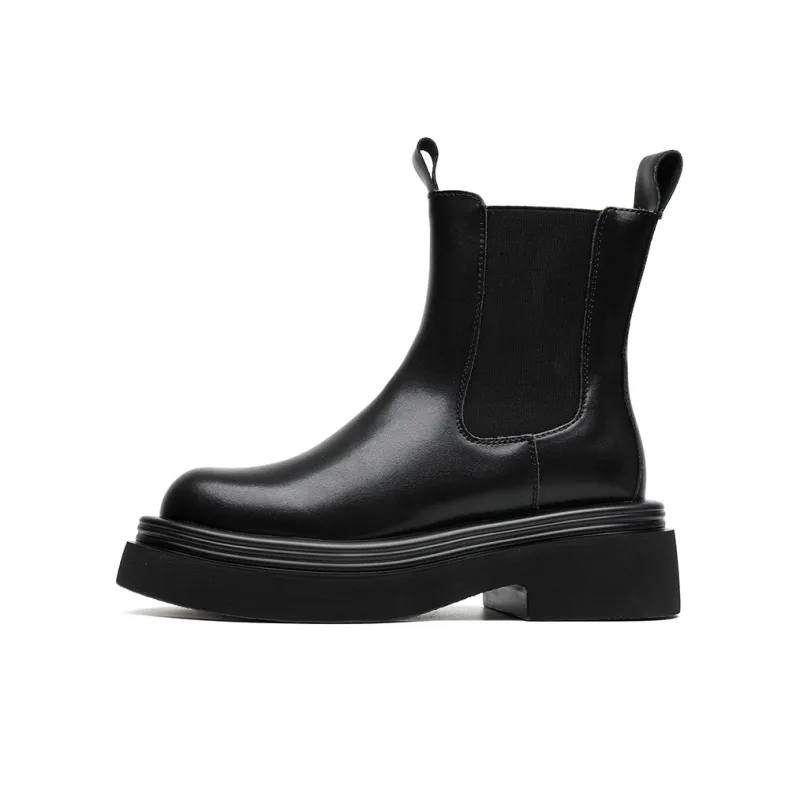 Chi Wolf Short Chelsea Boots Men's Black-7