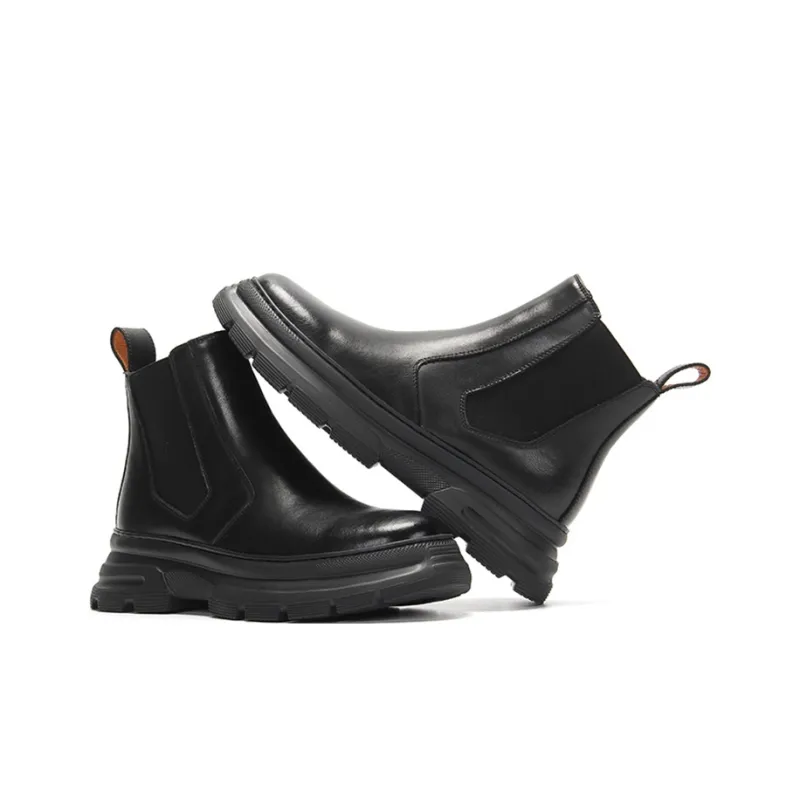 GZZ Short Chelsea Boots Men's Black-3