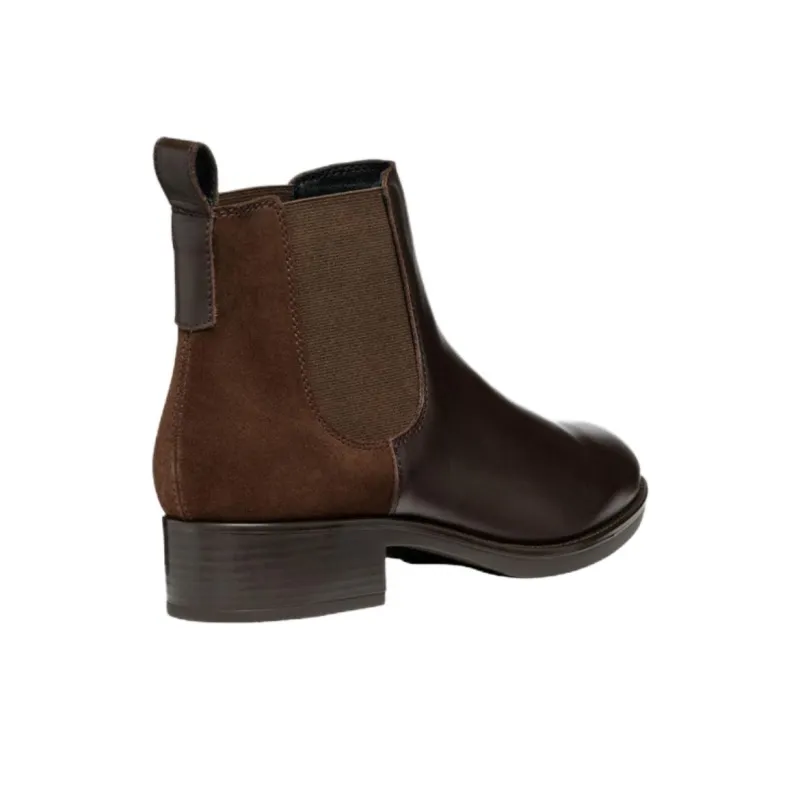 GEOX Felicity Short Chelsea Boots 3.5cm Women's Brown-2