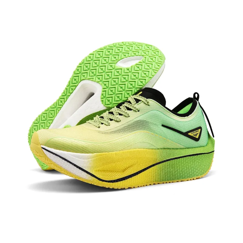YUDONG Running Shoes Men Low Top Butterfly Yellow Green-3