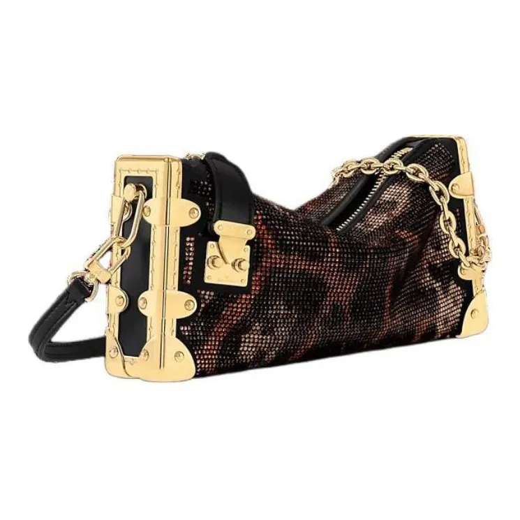 LOUIS VUITTON SLIM Calfskin Shoulder Bag Unisex Black-1