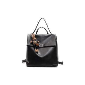 Yalu PU Backpack Shoulder Bag Handbag Regular Women's Dark Tea/Ecru/Brown/Coffee