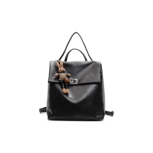 Yalu PU Backpack Shoulder Bag Handbag Regular Women's Dark Tea/Ecru/Brown/Coffee