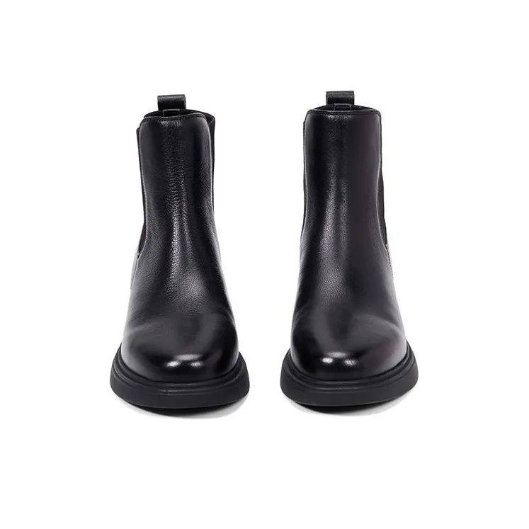 PT'SON Short Chelsea Boots 4cm Women's Black-2