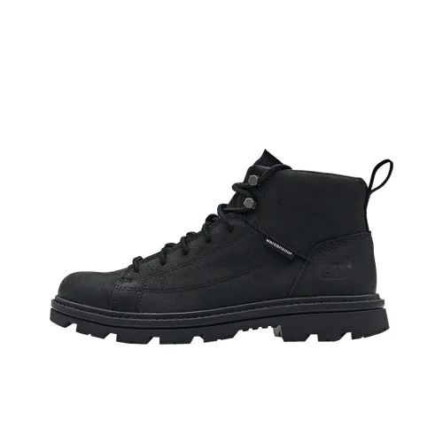 CAT Wear Resistant Slip Resistant Ankle Length Outdoor Boots Men's Black