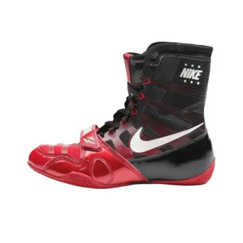 Nike HyperKO Anti Slip Wear Resistant High Top Training Shoes Men's Black Red