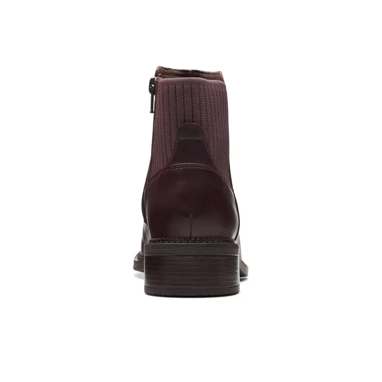 Clarks Short Chelsea Boots Women's Red-2