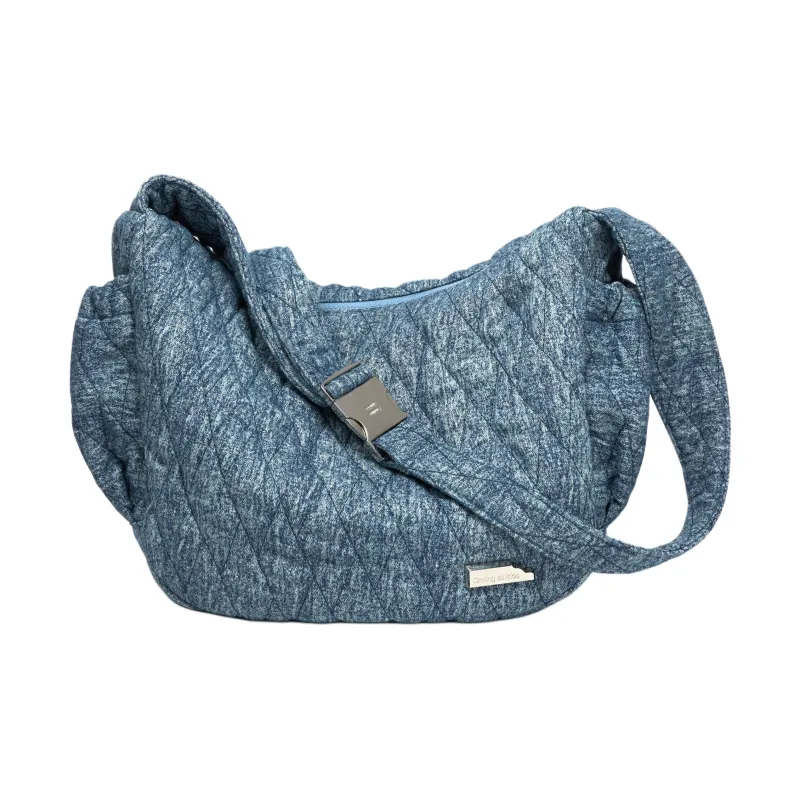 SMTING STUDIO Fabric Couple's Sports Bag, Crossbody Bag Medium Size Unisex Denim Blue-2