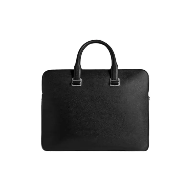 Dunhill Cow Leather Briefcases Men's Black-0