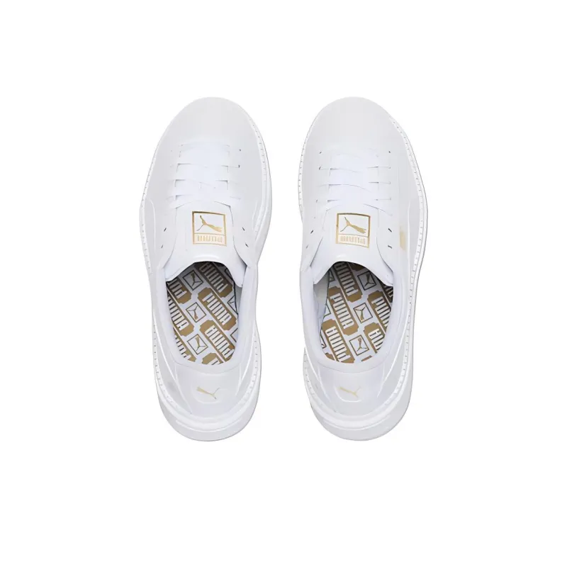 PUMA Suede Platform Trace Shoes White Women's-6