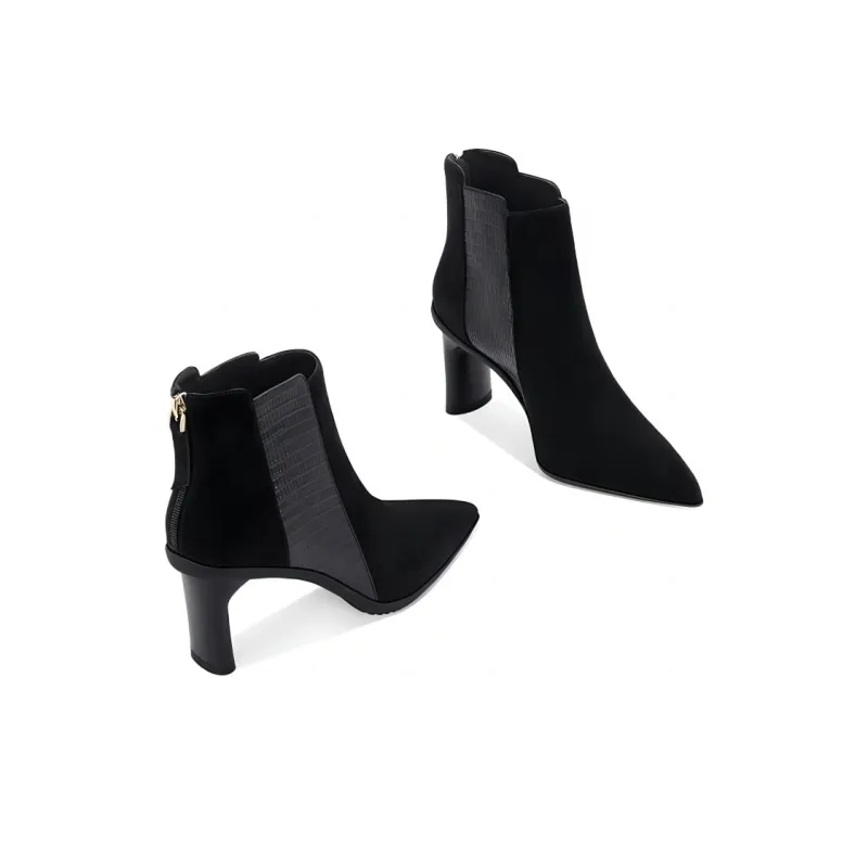 JESSICA SOPHIA Short Chelsea Boots 7.5cm Women's Black-1