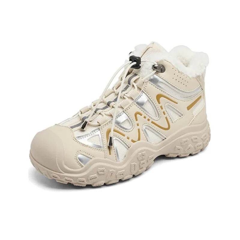 AGSDON Warm Height Increasing Slip Resistant High Top Hiking Shoes Women's-8