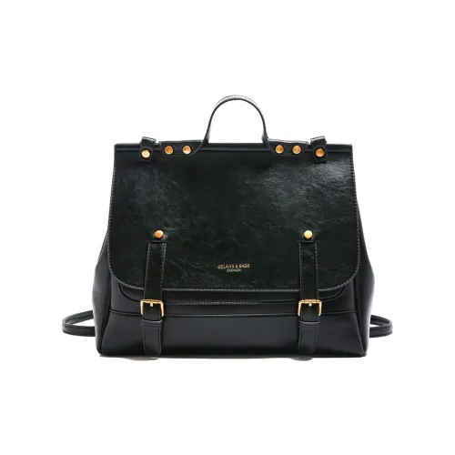 Yalu PU Backpack Women's Black/Coffee