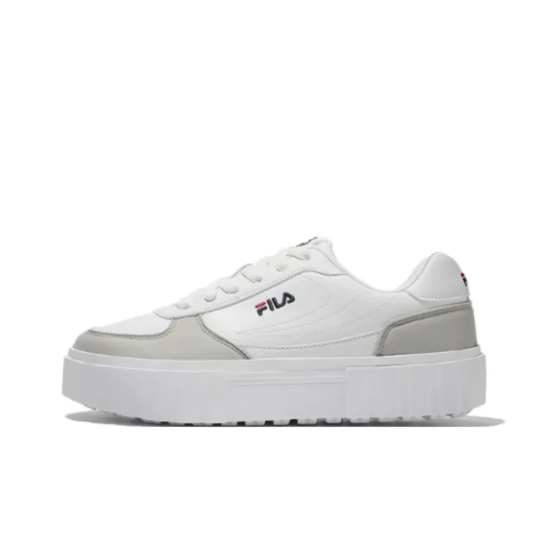 FILA Drop Anti Slip Wear Resistant Low Top Skateboard Shoes Unisex White Green-0