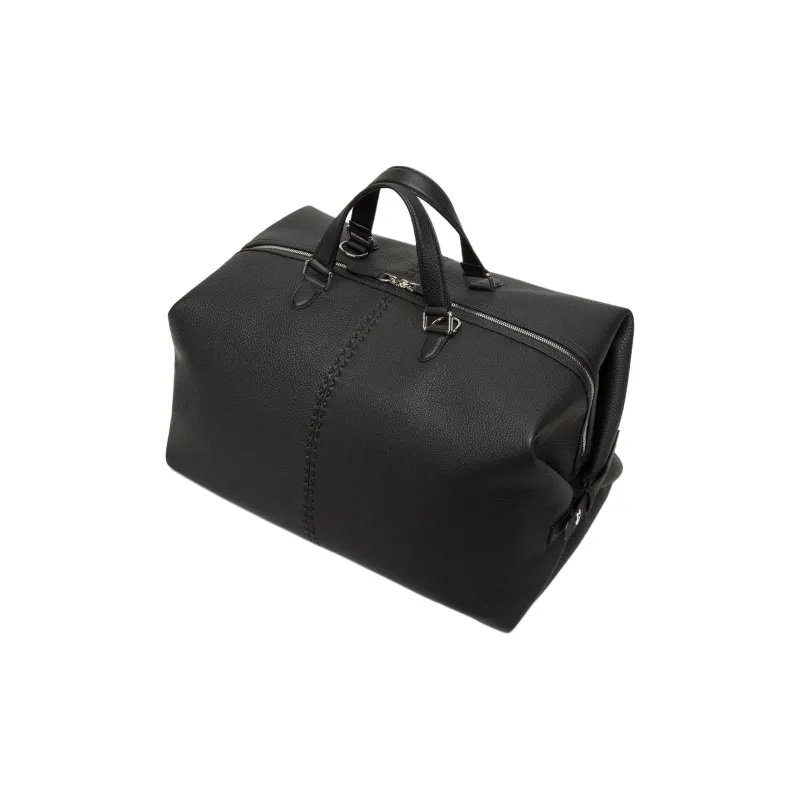 FENDI Calfskin Handbag Shoulder Bag Crossbody Bag Travel Bag Men's Black-1