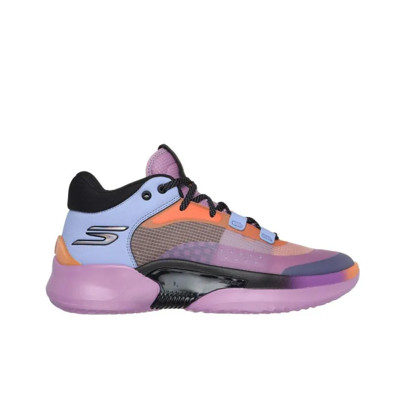 Skechers SKX RESAGRIP Abrasion Resistant Mid Top Basketball Shoes Men's Purple Black-1