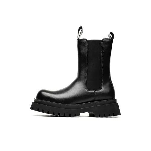 YEDANI Short Chelsea Boots Men's Black