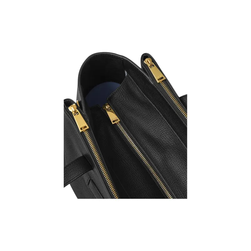 VERSACE MEDUSA BIGGIE Series Cow Leather Tote Bag Shopping Bag Shoulder Bag Handbag Men's Black-3