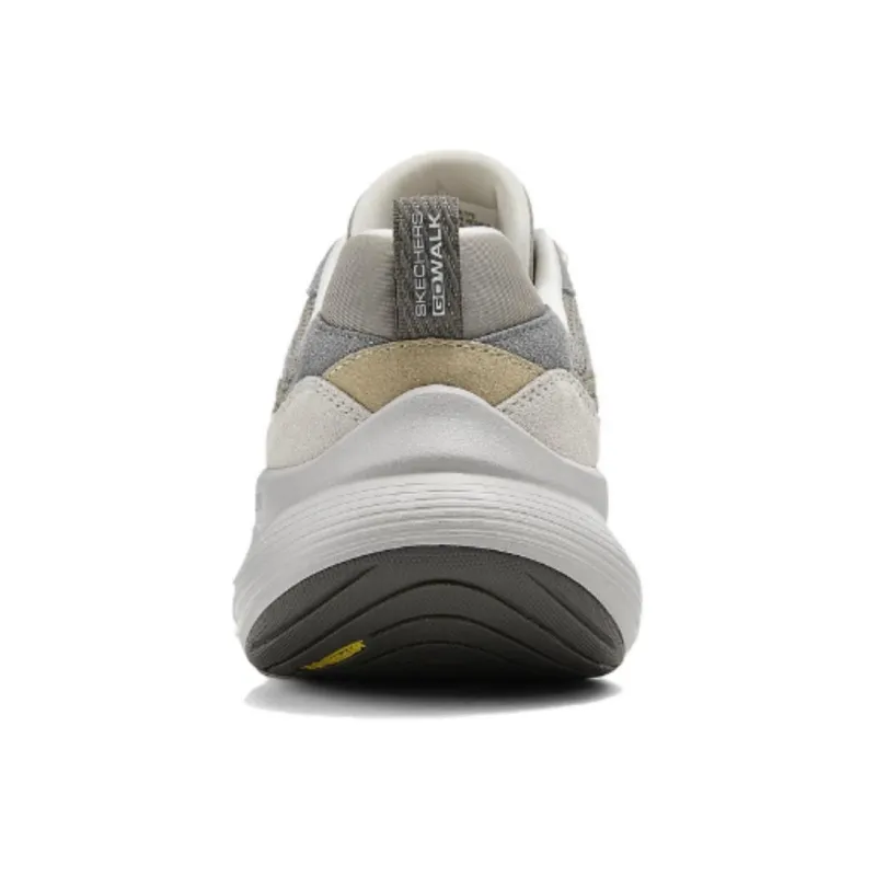 Skechers MEN'S GO WALK Cushioned Slip Resistant Low Top Casual Shoes Men's Gray White-2