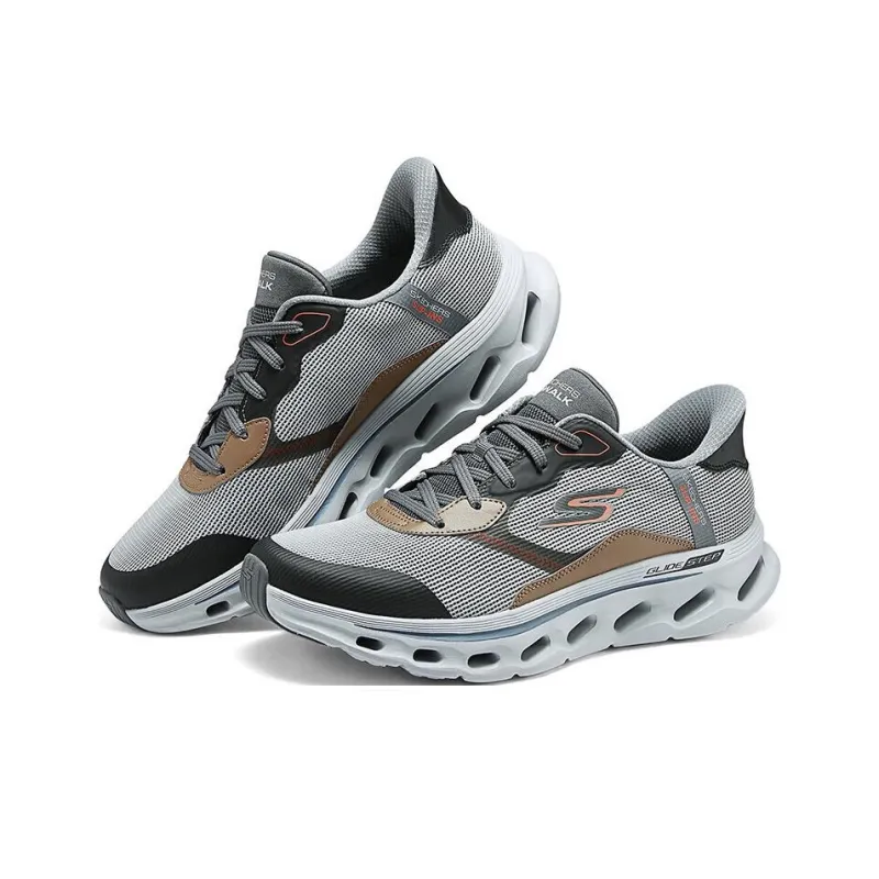 Skechers Glide Step 2.0 Wear Resistant Low Top Casual Shoes Men's Gray-2